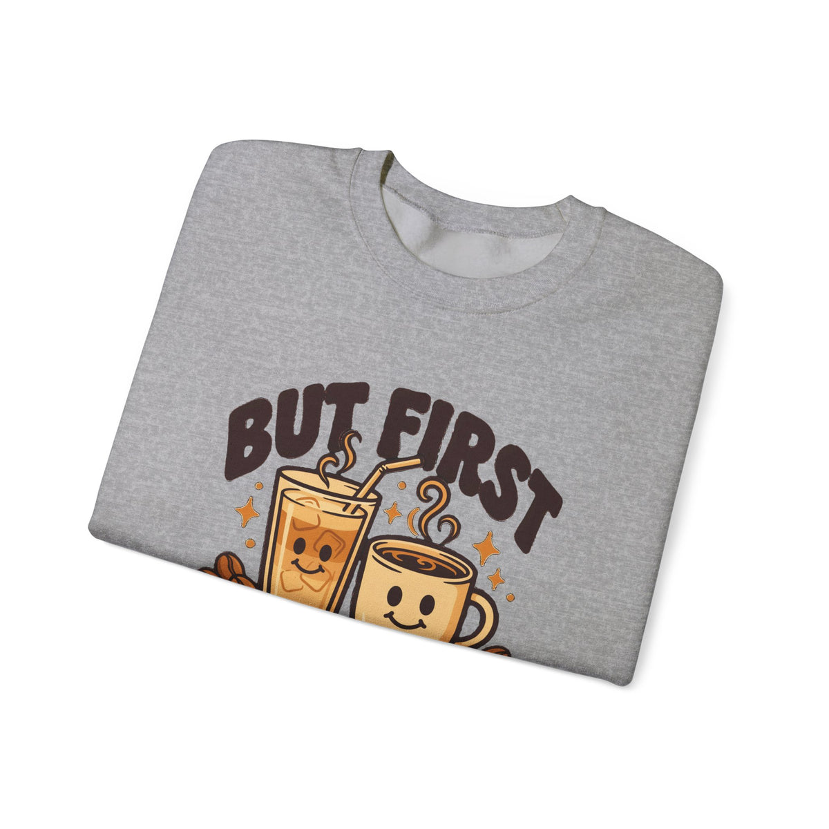 But First Coffee Sweatshirt, Retro Coffee Lover Crewneck