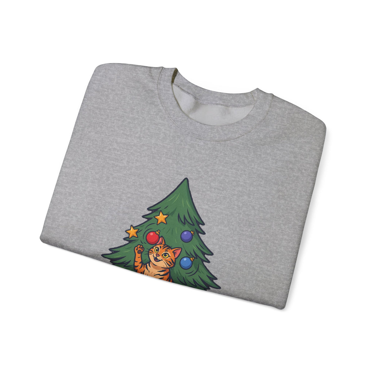 Ornament Inspector Christmas Cat Sweatshirt, Ornament Inspector Cat Crewneck Sweatshirt