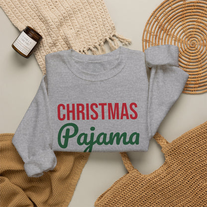 Christmas Pajama Crew Sweatshirt, Matching Family Christmas Crewneck