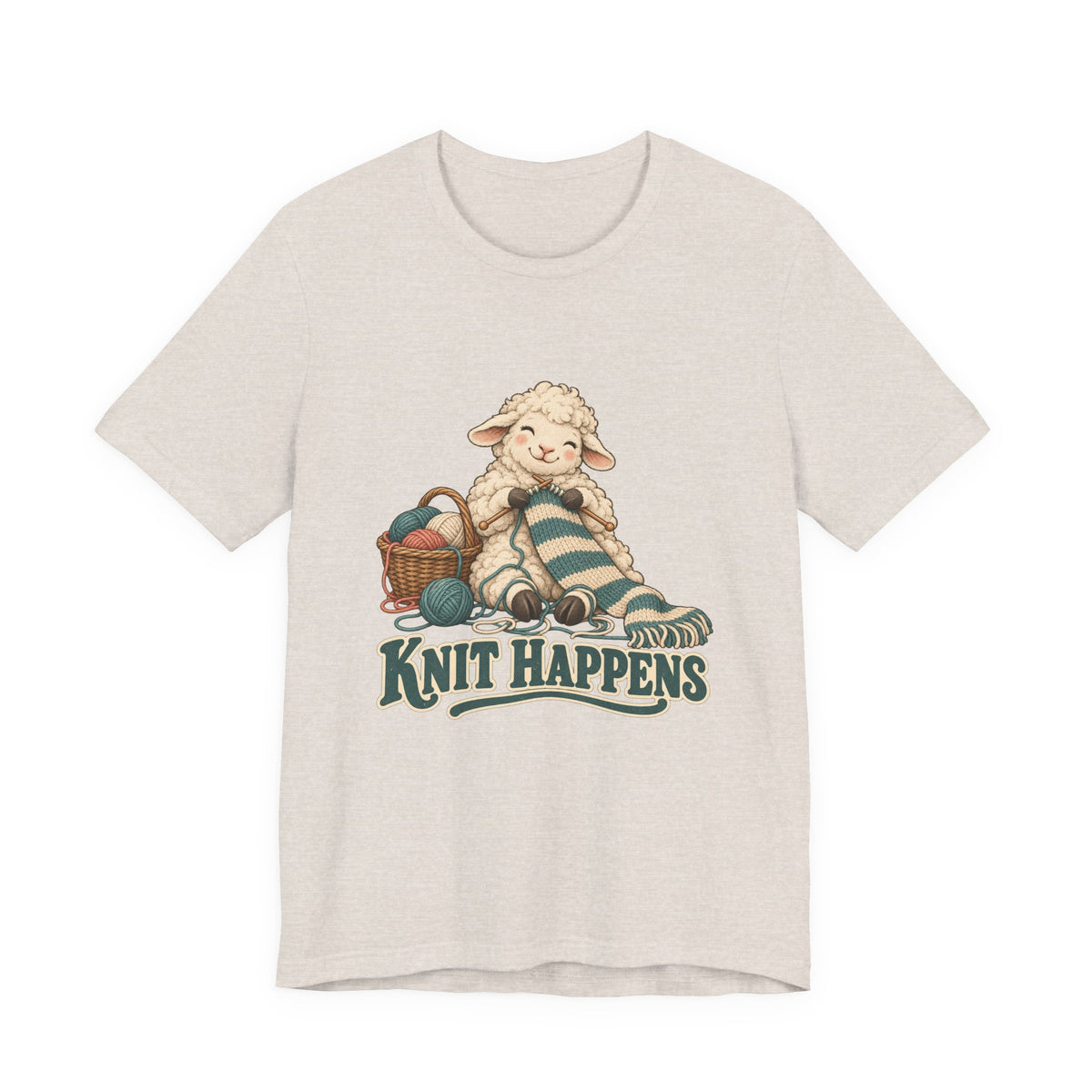 Knit Happens Knitting Sheep Shirt, Knitting Sheep T-Shirt, Knitting Sheep Gift