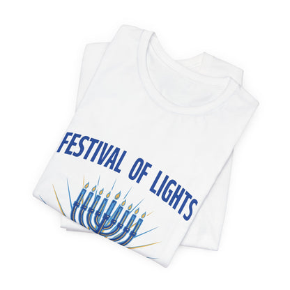 Festival of Lights Hanukkah Shirt, Hanukkah T-Shirt, Menorah Tee