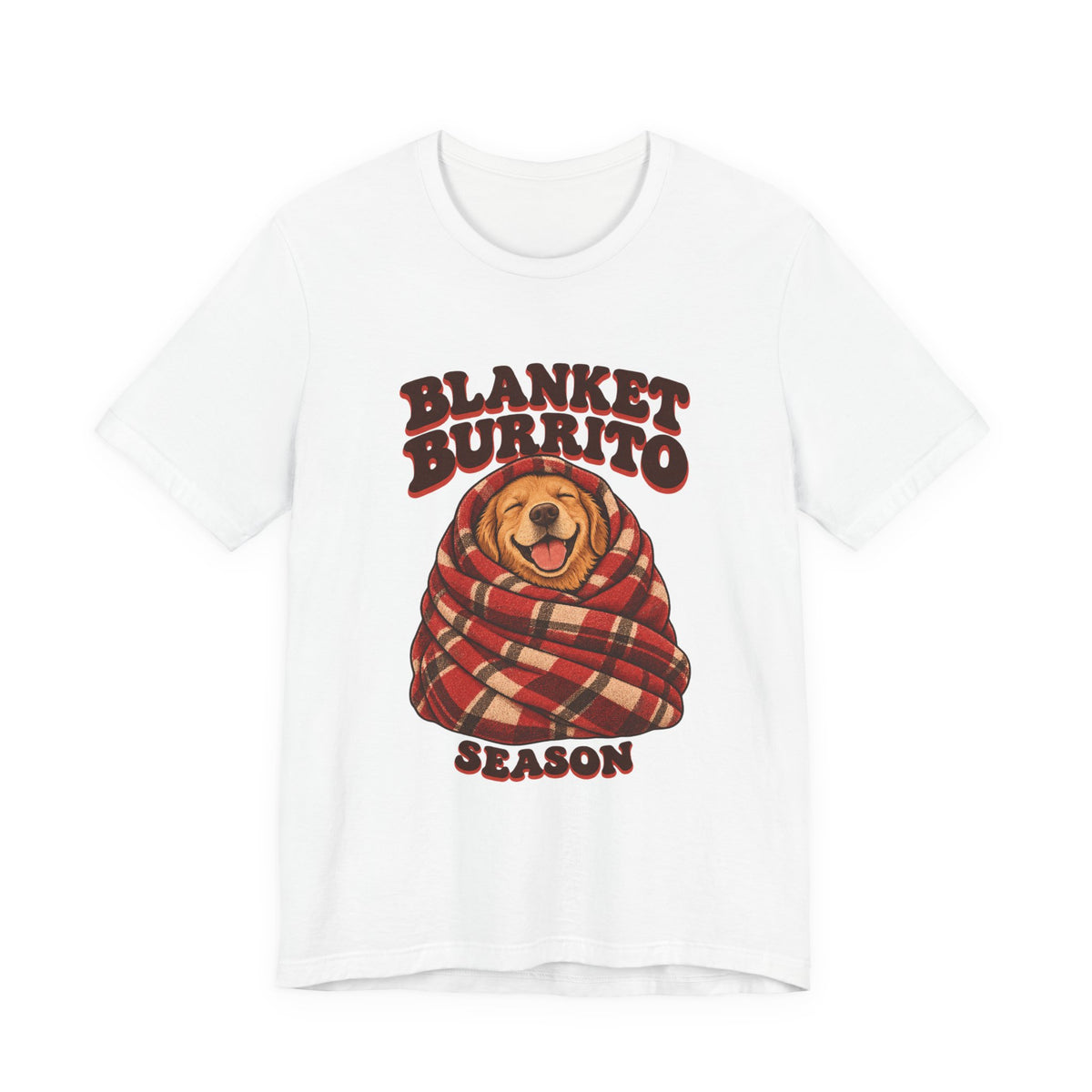 Blanket Burrito Season Golden Retriever Shirt, Cozy Golden Retriever T-Shirt, Cozy Golden Retriever Gift