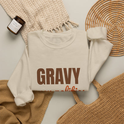 Gravy Over Politics Thanksgiving Rules Sweatshirt, Funny Thanksgiving Gravy Crewneck