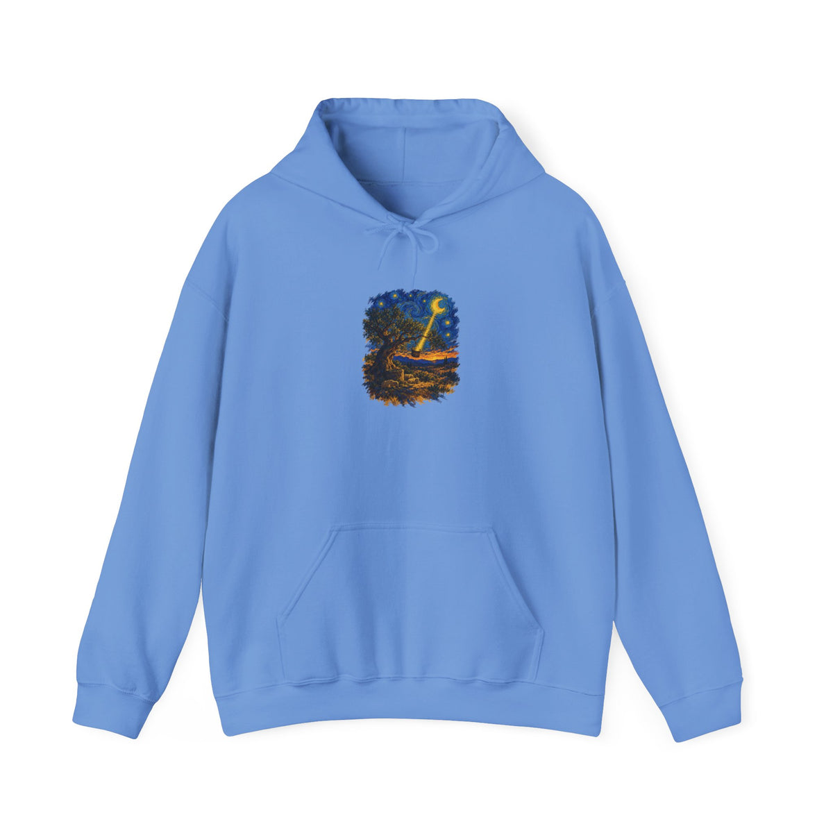 The Tree and the Empty Bucket Hoodie, Symbolic Fine Art Hooded Sweatshirt, By Xudeyda