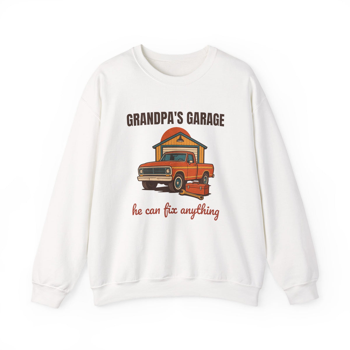 Grandpa's Garage He Can Fix Anything Sweatshirt