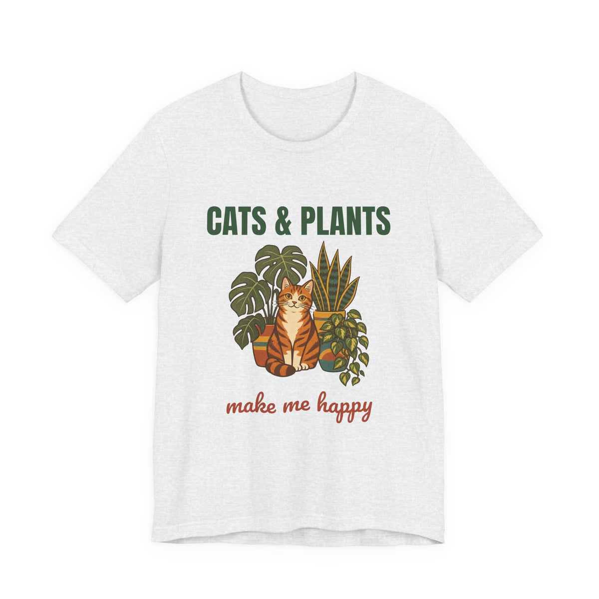 Cats and Plants Make Me Happy Shirt, Retro Cats and Plants T-Shirt, Vintage Cats and Plants Gift