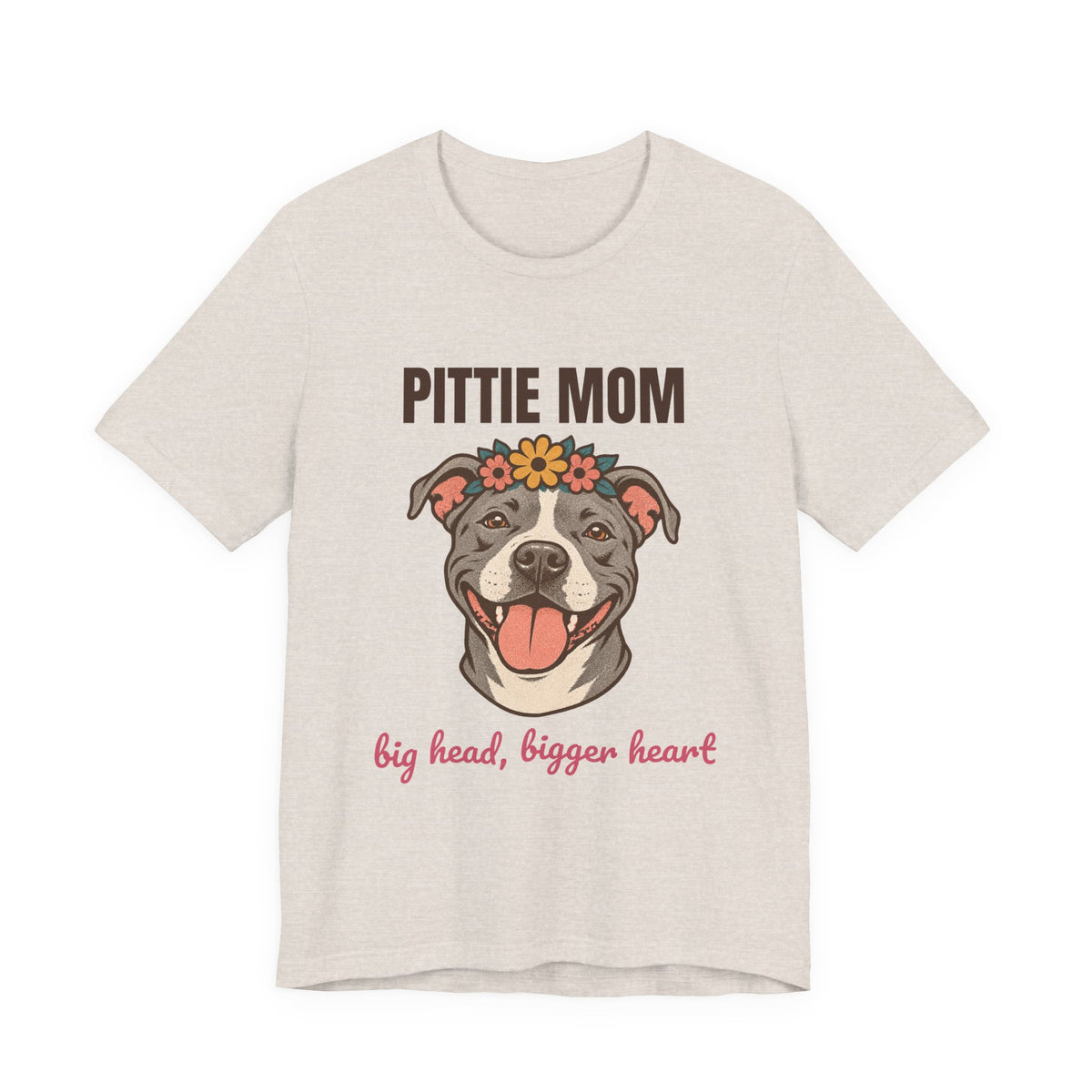 Pittie Mom Big Head Bigger Heart Shirt, Retro Pittie Mom T-Shirt, Vintage Pittie Mom Gift