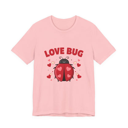 Love Bug Valentine Ladybug Shirt, Ladybug Valentine T-Shirt, Valentines Day Tee