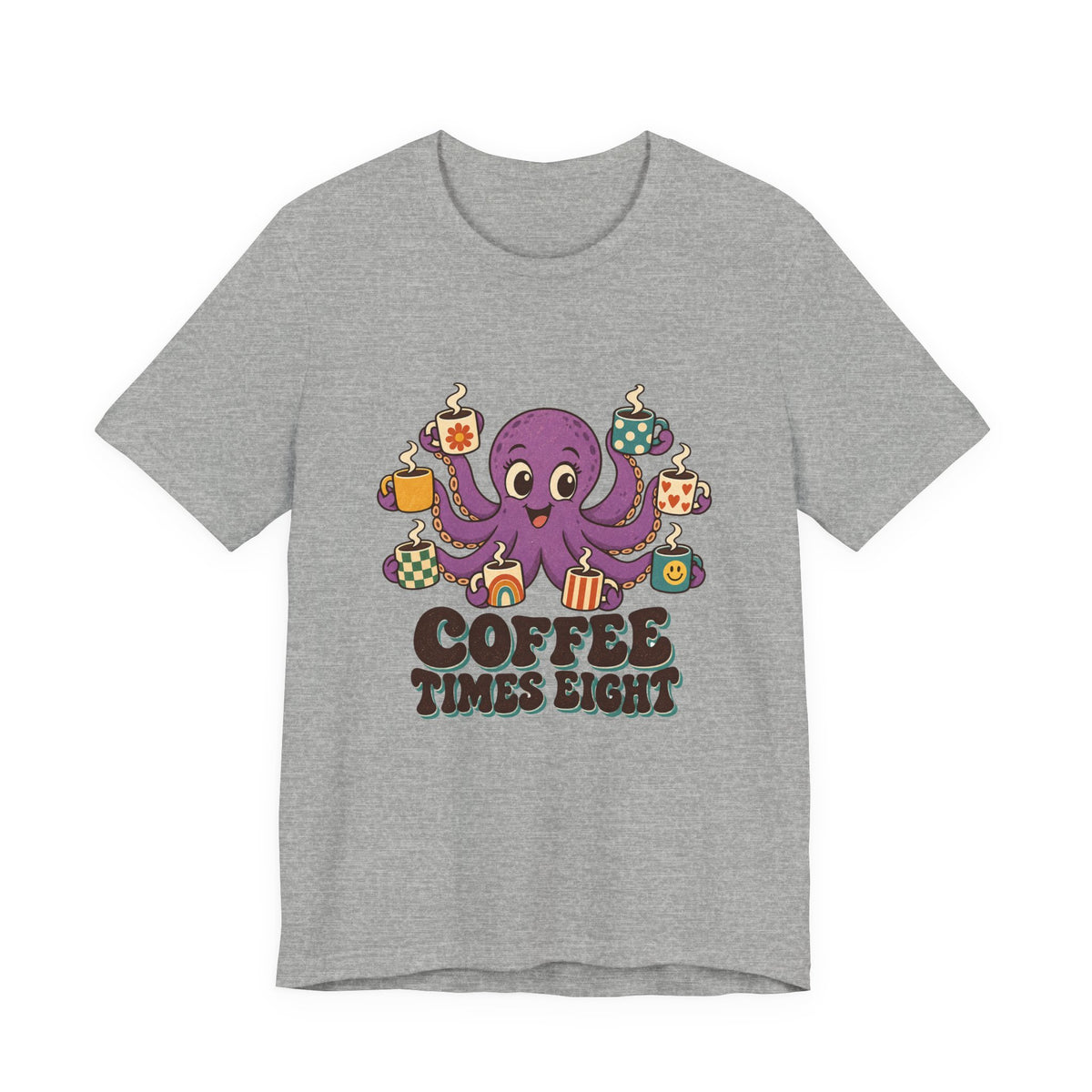 Coffee Times Eight Octopus Shirt, Octopus Coffee T-Shirt, Octopus Coffee Gift