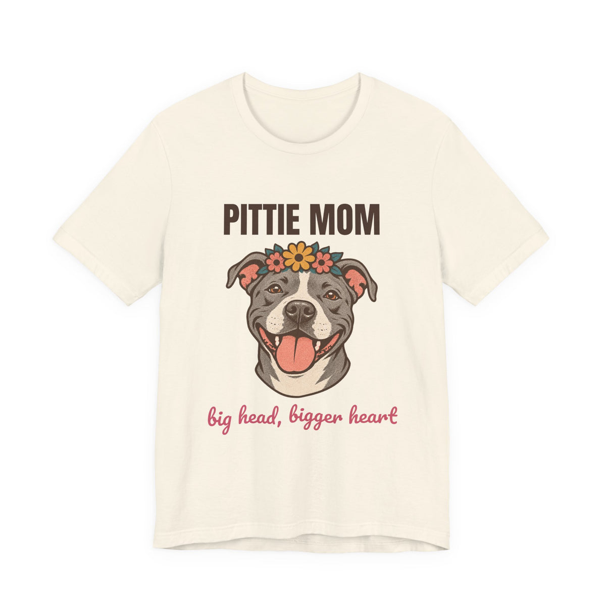Pittie Mom Big Head Bigger Heart Shirt, Retro Pittie Mom T-Shirt, Vintage Pittie Mom Gift