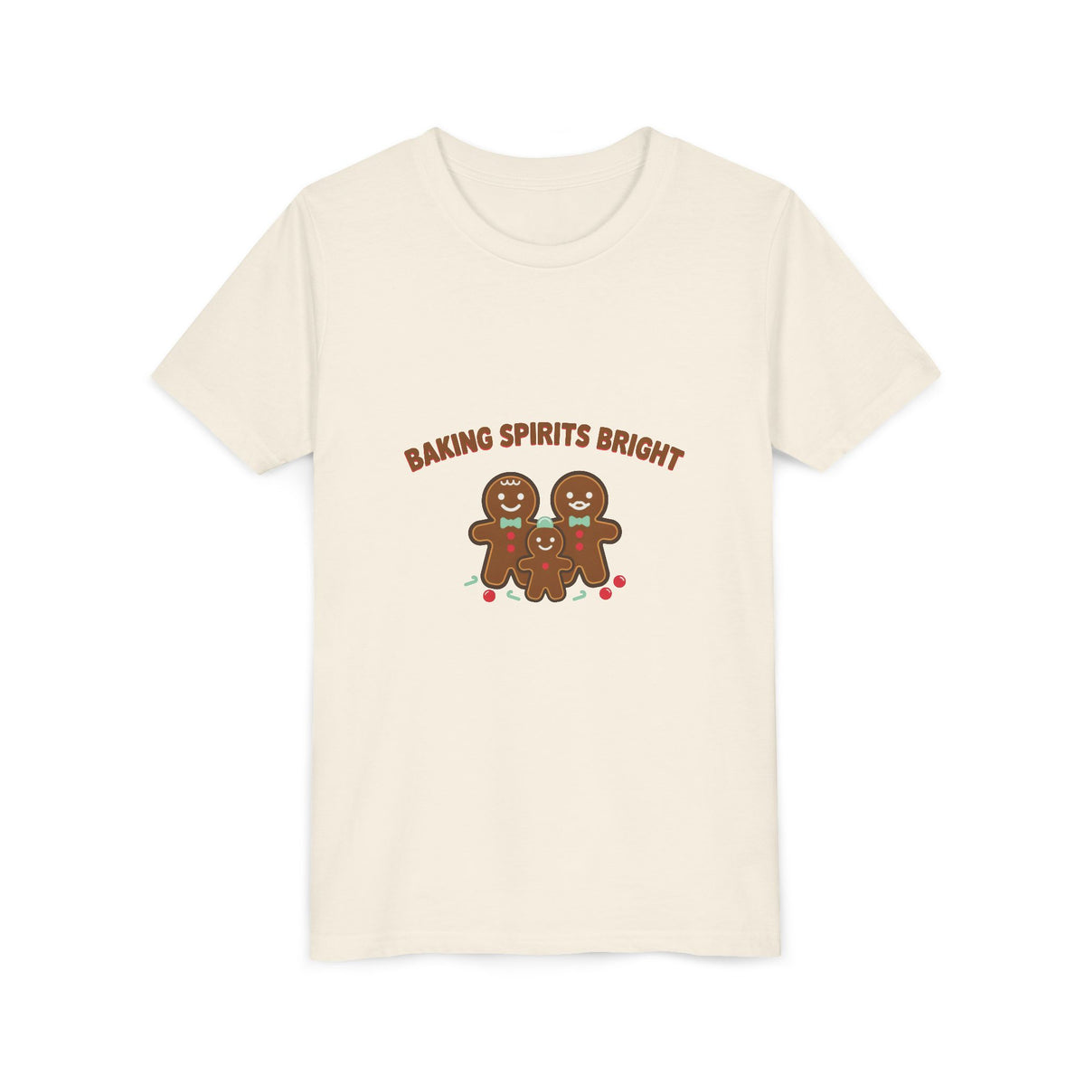 Baking Spirits Bright Gingerbread Family Kids Shirt, Gingerbread Kids Christmas Shirt, Youth Tee
