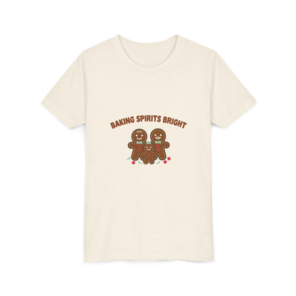 Baking Spirits Bright Gingerbread Family Kids Shirt, Gingerbread Kids Christmas Shirt, Youth Tee