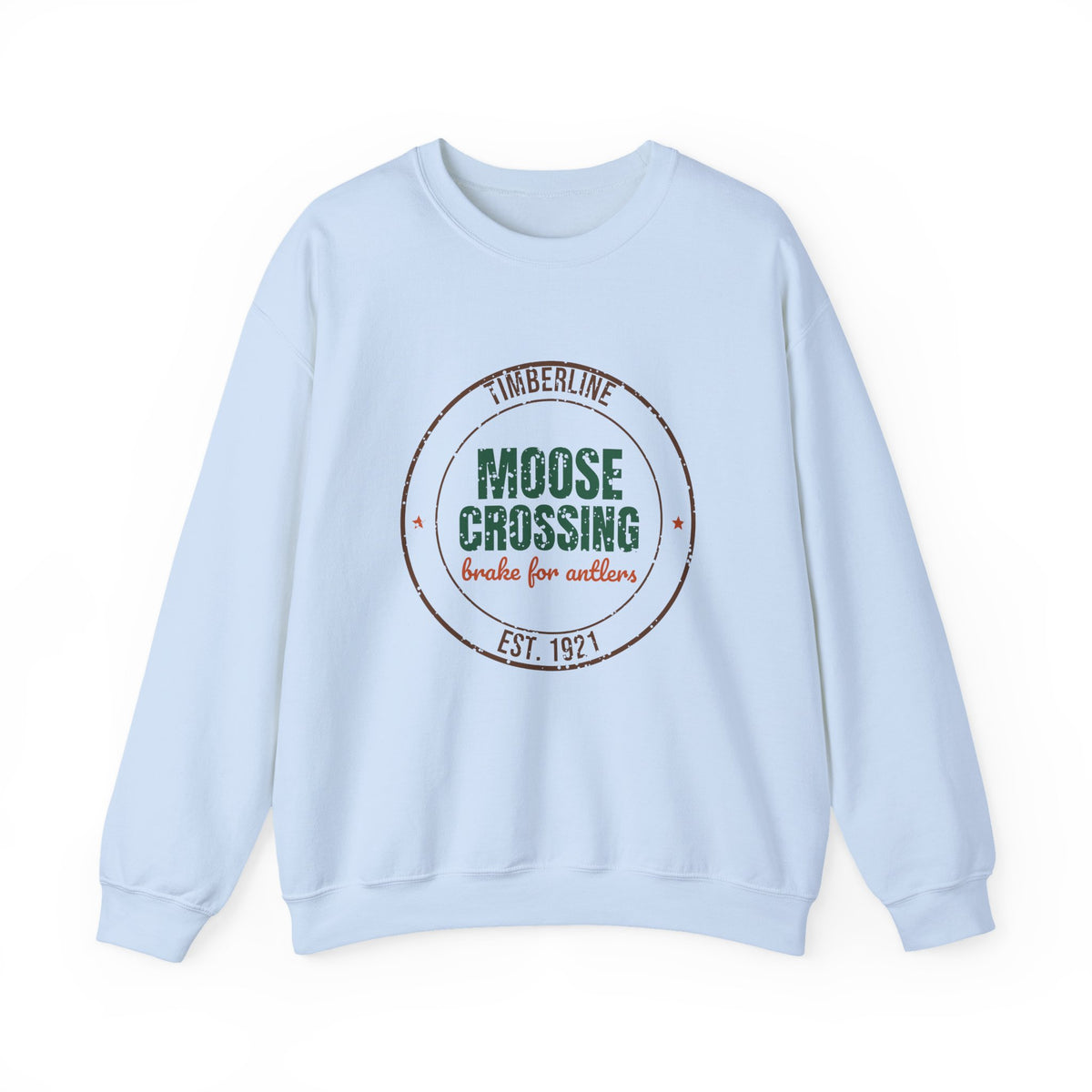 Timberline Moose Crossing Est. 1921 Sweatshirt, Vintage Moose Crewneck Sweatshirt