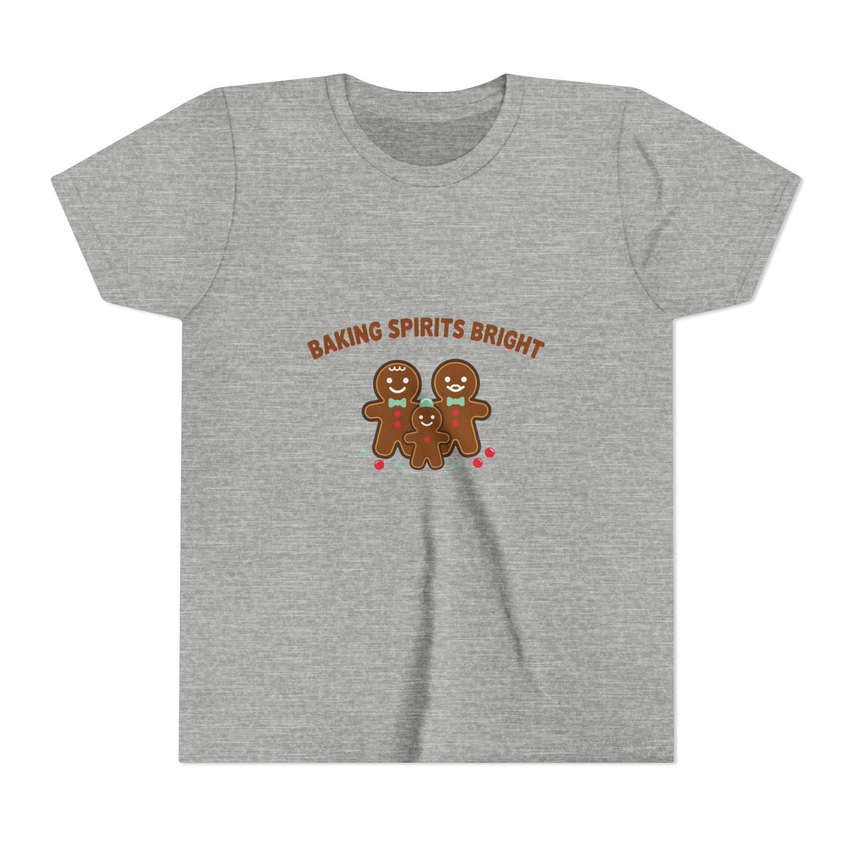Baking Spirits Bright Gingerbread Family Kids Shirt