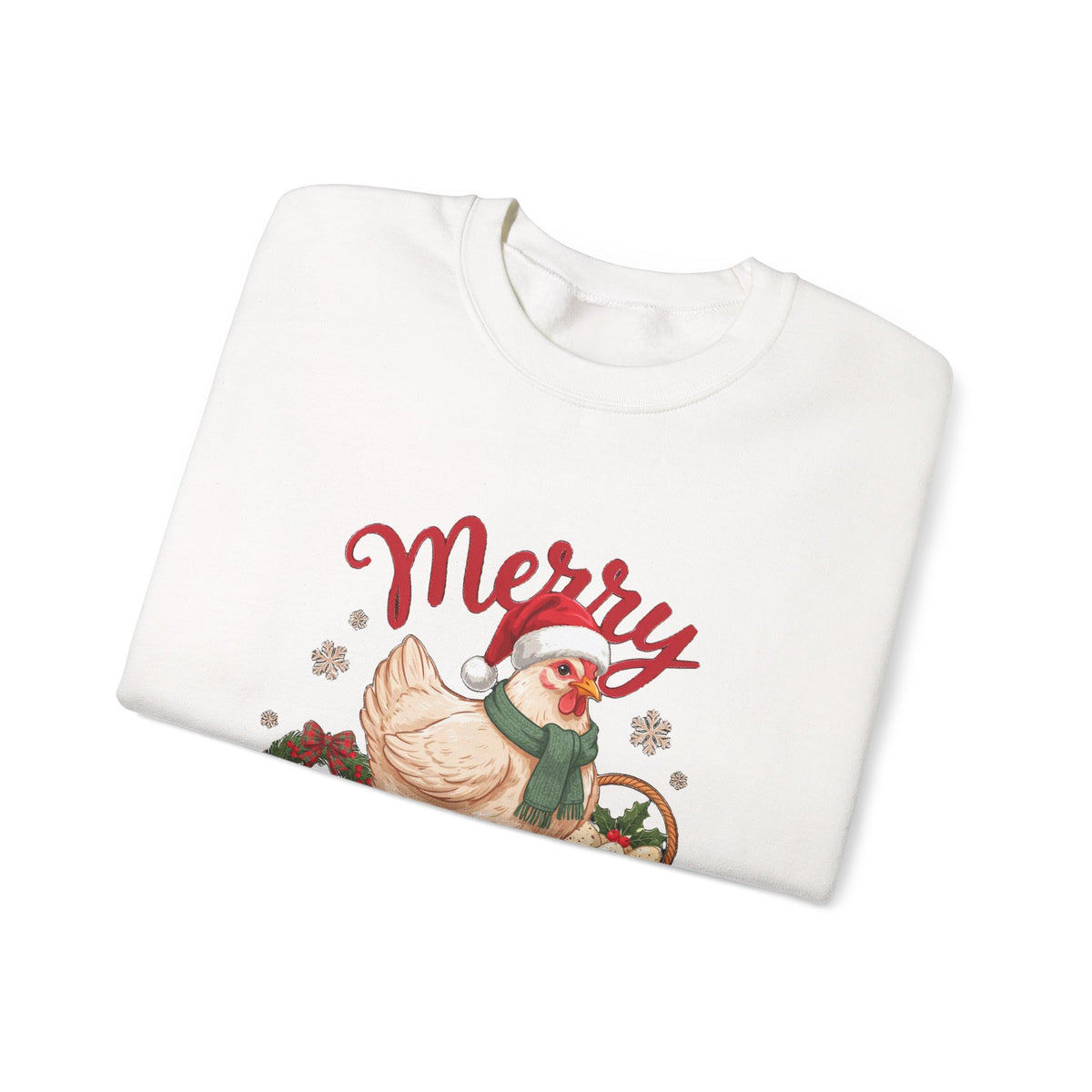 Merry Cluckmas Sweatshirt, Chicken Christmas Crewneck, Chicken Mom Gift