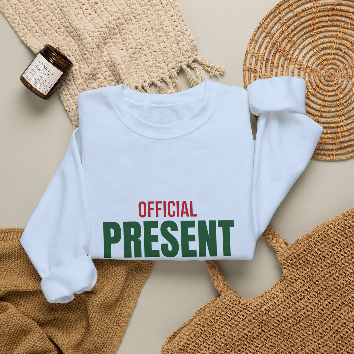 Official Present Wrapper Sweatshirt, Funny Christmas Crewneck