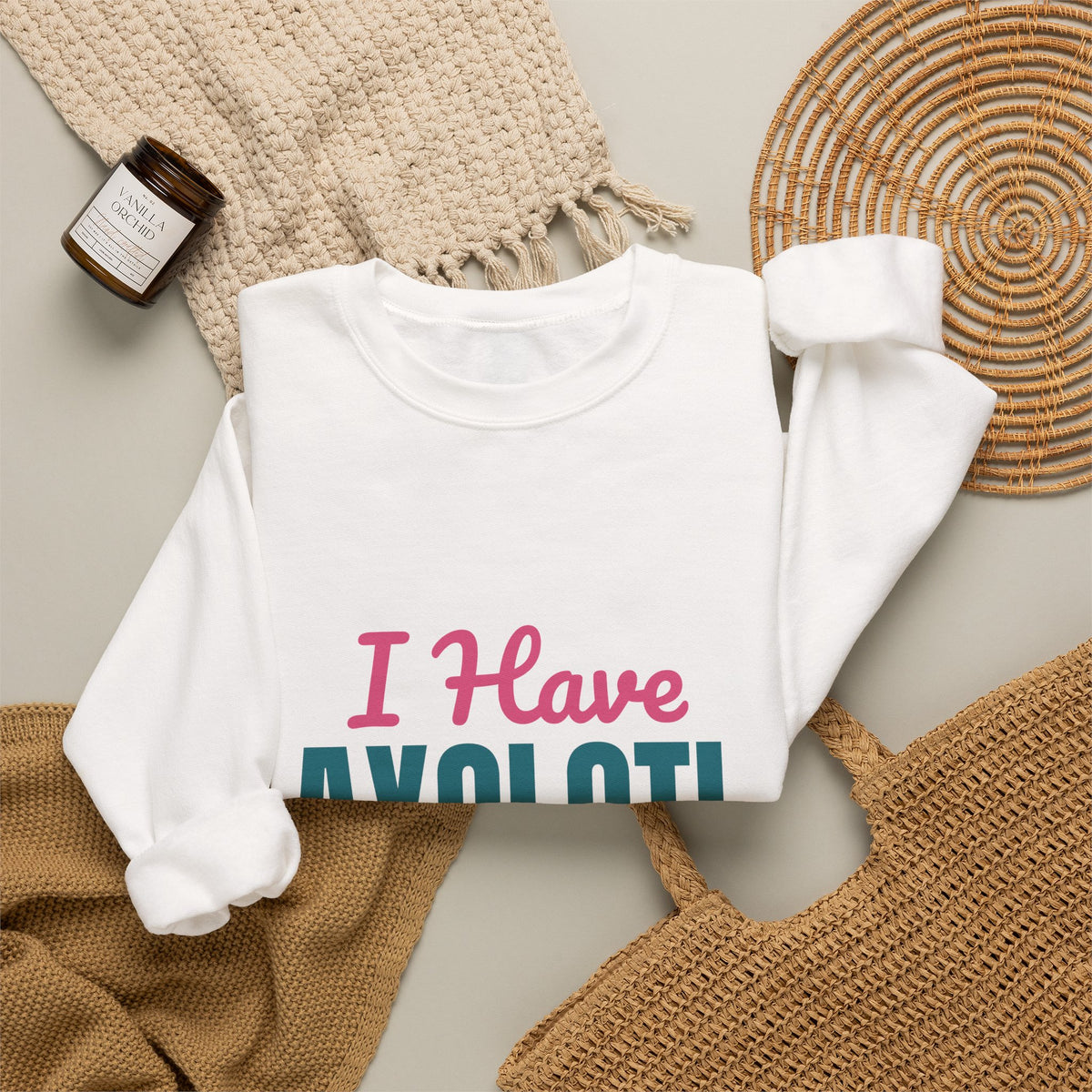 I Have Axolotl Questions Sweatshirt, Axolotl Questions Crewneck Sweatshirt
