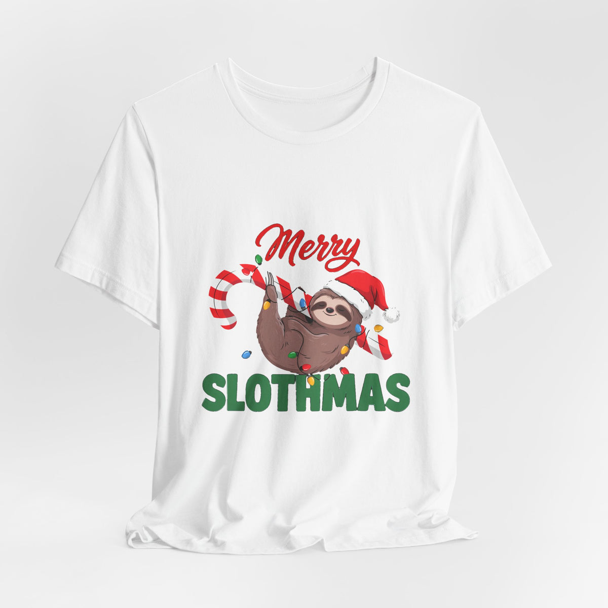 Merry Slothmas Shirt, Funny Sloth Christmas T-Shirt, Lazy Holiday Tee