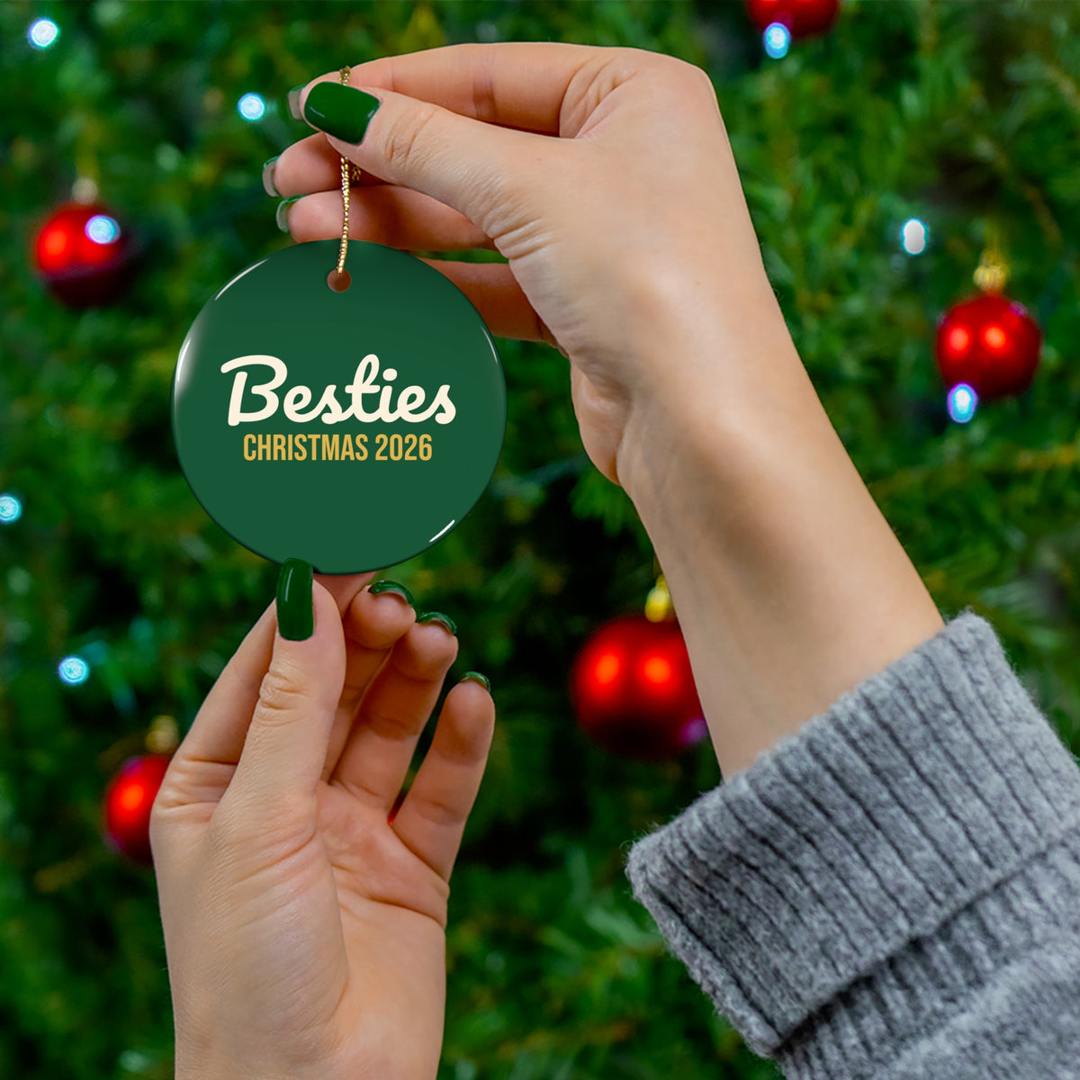 Besties Christmas Ornament 2026, Best Friend Keepsake Ornament, BFF Gift