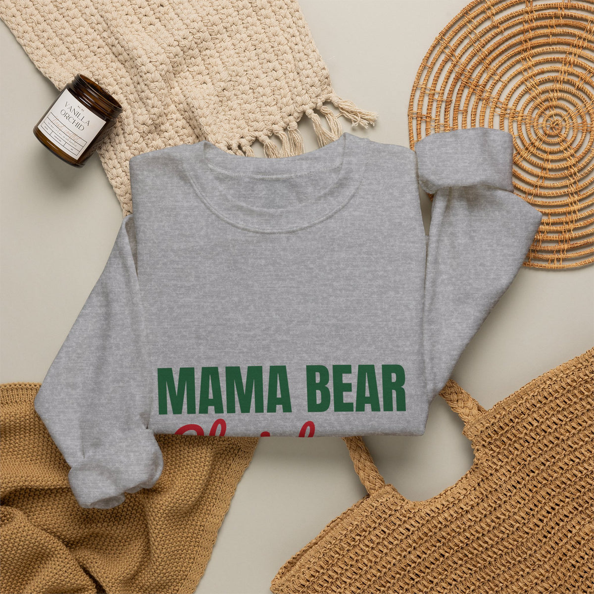 Mama Bear Christmas Sweatshirt, Mom Christmas Crewneck, Gift for Mom