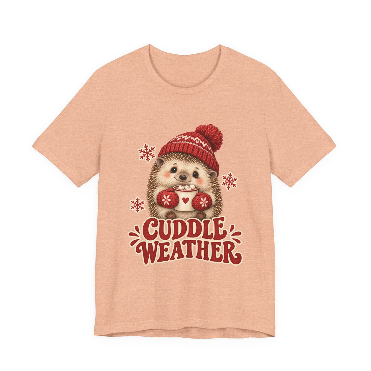Cuddle Weather Hedgehog With Hot Cocoa Shirt, Cute Hedgehog T-Shirt, Cute Hedgehog Gift