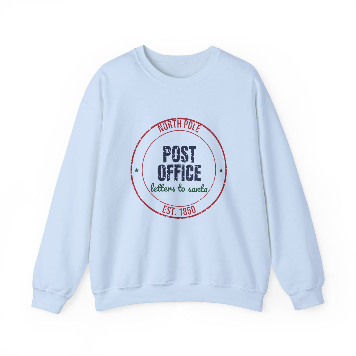 North Pole Post Office Letters to Santa Est. 1850 Sweatshirt, Vintage Christmas Crewneck Sweatshirt
