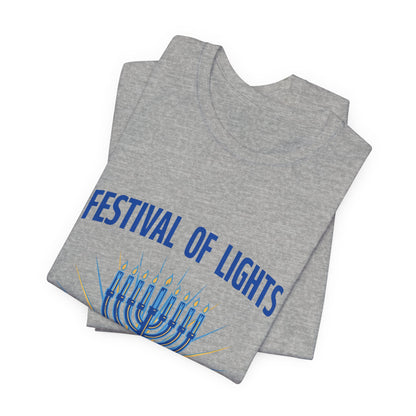 Festival of Lights Hanukkah Shirt, Hanukkah T-Shirt, Menorah Tee