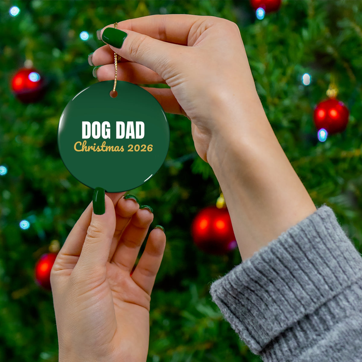 Dog Dad Christmas Ornament 2026, Dog Lover Keepsake Ornament, Gift for Dog Dad