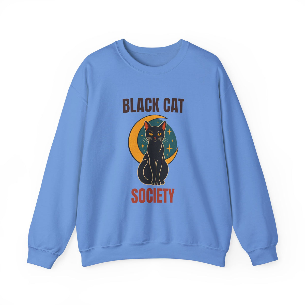 Black Cat Society Vintage Moon Sweatshirt, Vintage Black Cat Society Crewneck