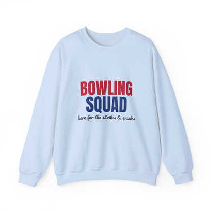 Bowling Squad Here for the Strikes and Snacks Sweatshirt, Bowling Squad Crewneck Sweatshirt