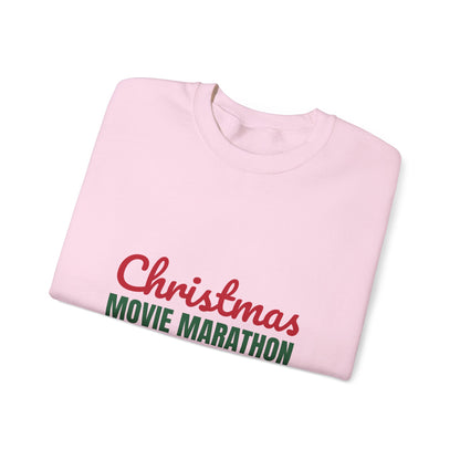 Christmas Movie Marathon Snacks Required Sweatshirt, Christmas Movie Marathon Crewneck Sweatshirt