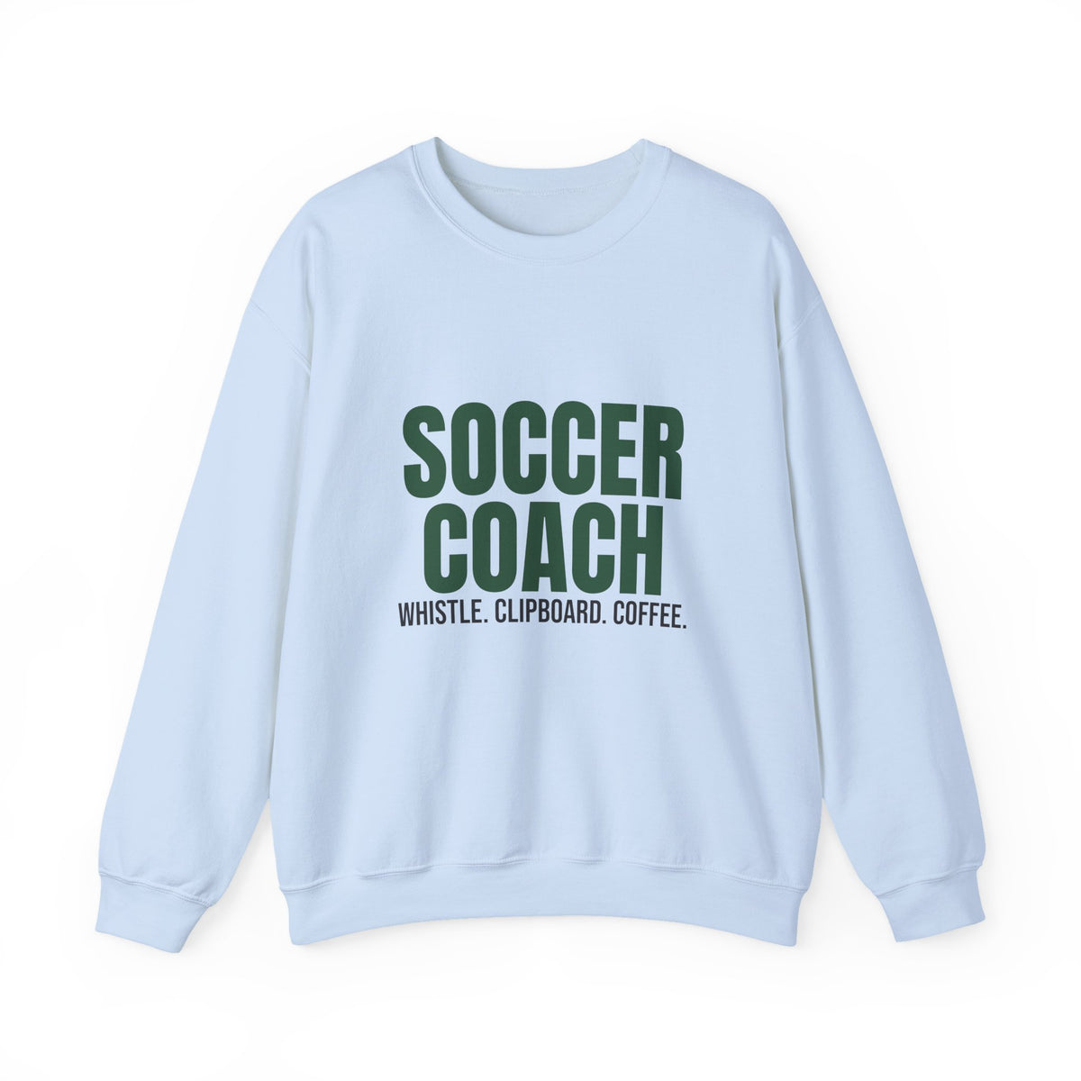 Soccer Coach Whistle Clipboard Coffee Sweatshirt, Soccer Coach Crewneck