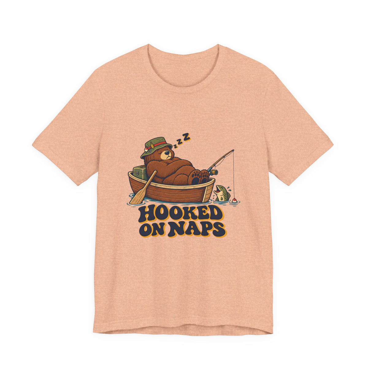 Hooked on Naps Fishing Bear Shirt, Funny Fishing T-Shirt, Funny Fishing Gift