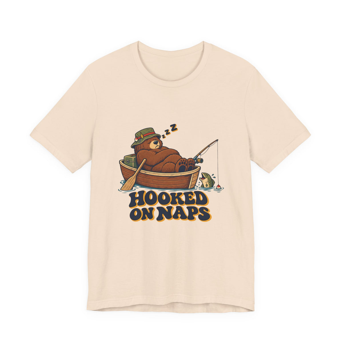 Hooked on Naps Fishing Bear Shirt, Funny Fishing T-Shirt, Funny Fishing Gift