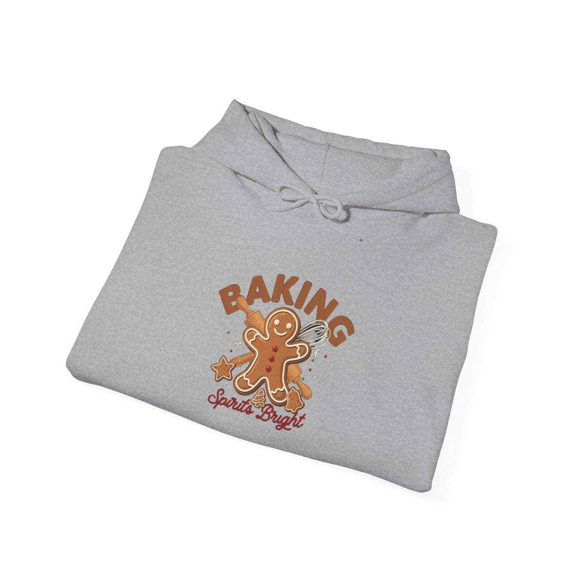 Baking Spirits Bright Hoodie, Christmas Baking Hooded Sweatshirt