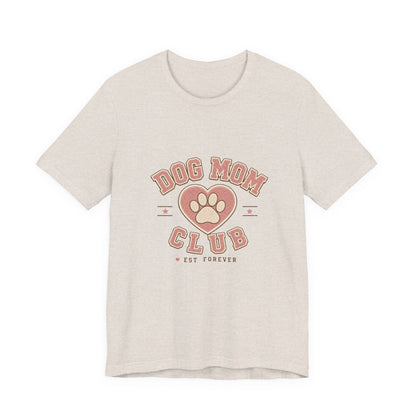 Dog Mom Club Shirt, Varsity Dog Mom T-Shirt, Paw Print Gift for Dog Lovers