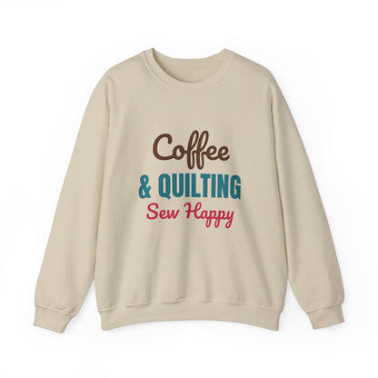 Coffee and Quilting Sew Happy Sweatshirt