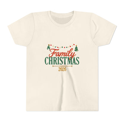 Family Christmas 2026 Kids Shirt, Matching Family Christmas Youth T-Shirt