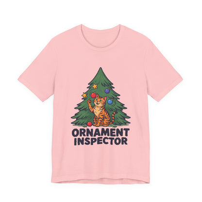 Ornament Inspector Christmas Cat Shirt, Ornament Inspector Christmas Cat T-Shirt