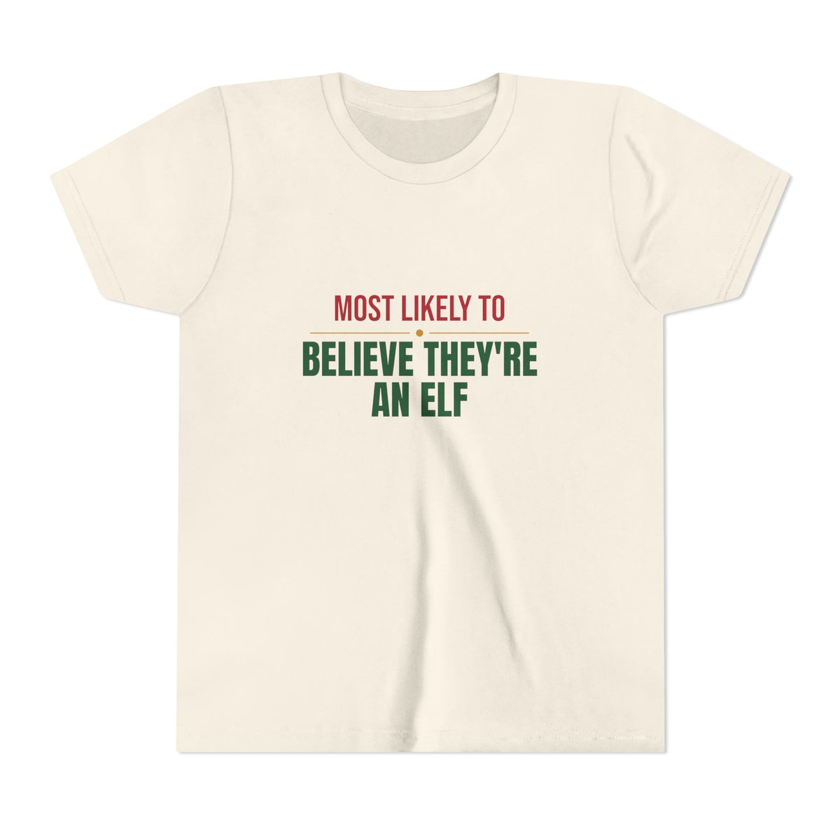 Most Likely To Believe They're An Elf Kids Shirt, Matching Family Christmas Youth T-Shirt