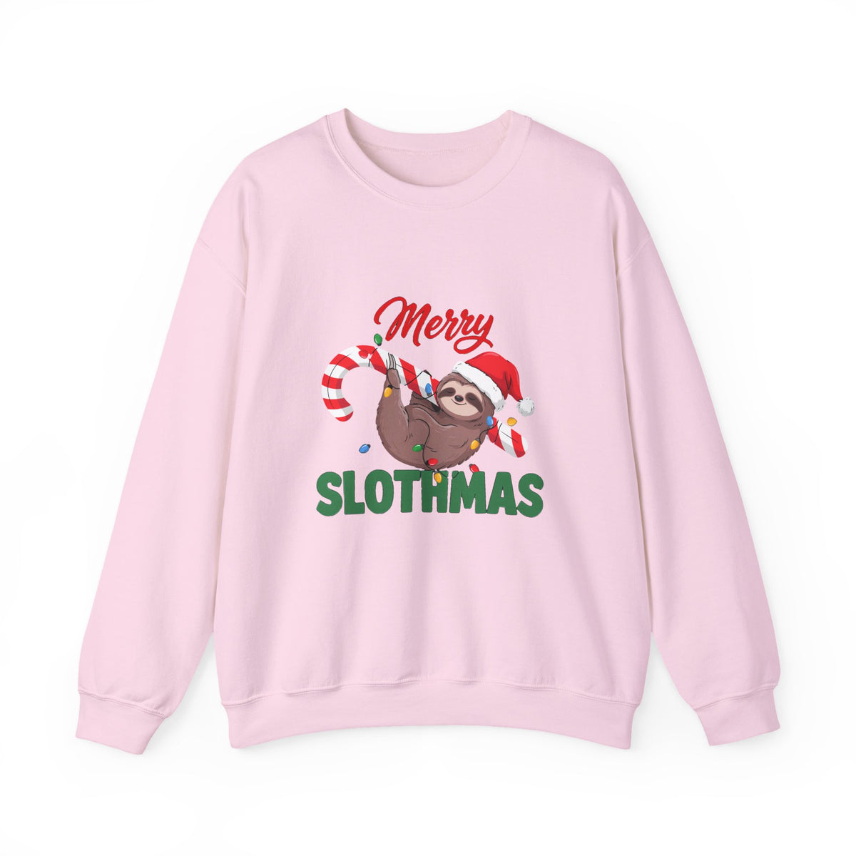 Merry Slothmas Sweatshirt, Funny Sloth Christmas Crewneck