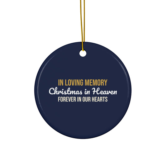 Christmas in Heaven Memorial Ornament, In Loving Memory Keepsake, Sympathy Gift