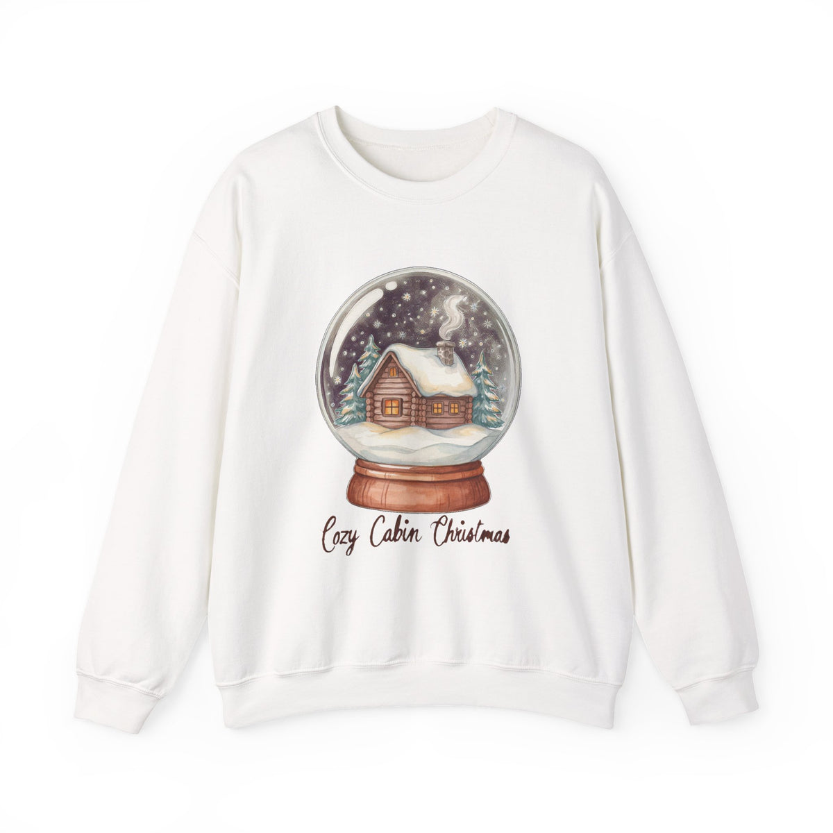 Cozy Cabin Christmas Snow Globe Sweatshirt, Cozy Cabin Christmas Crewneck Sweatshirt