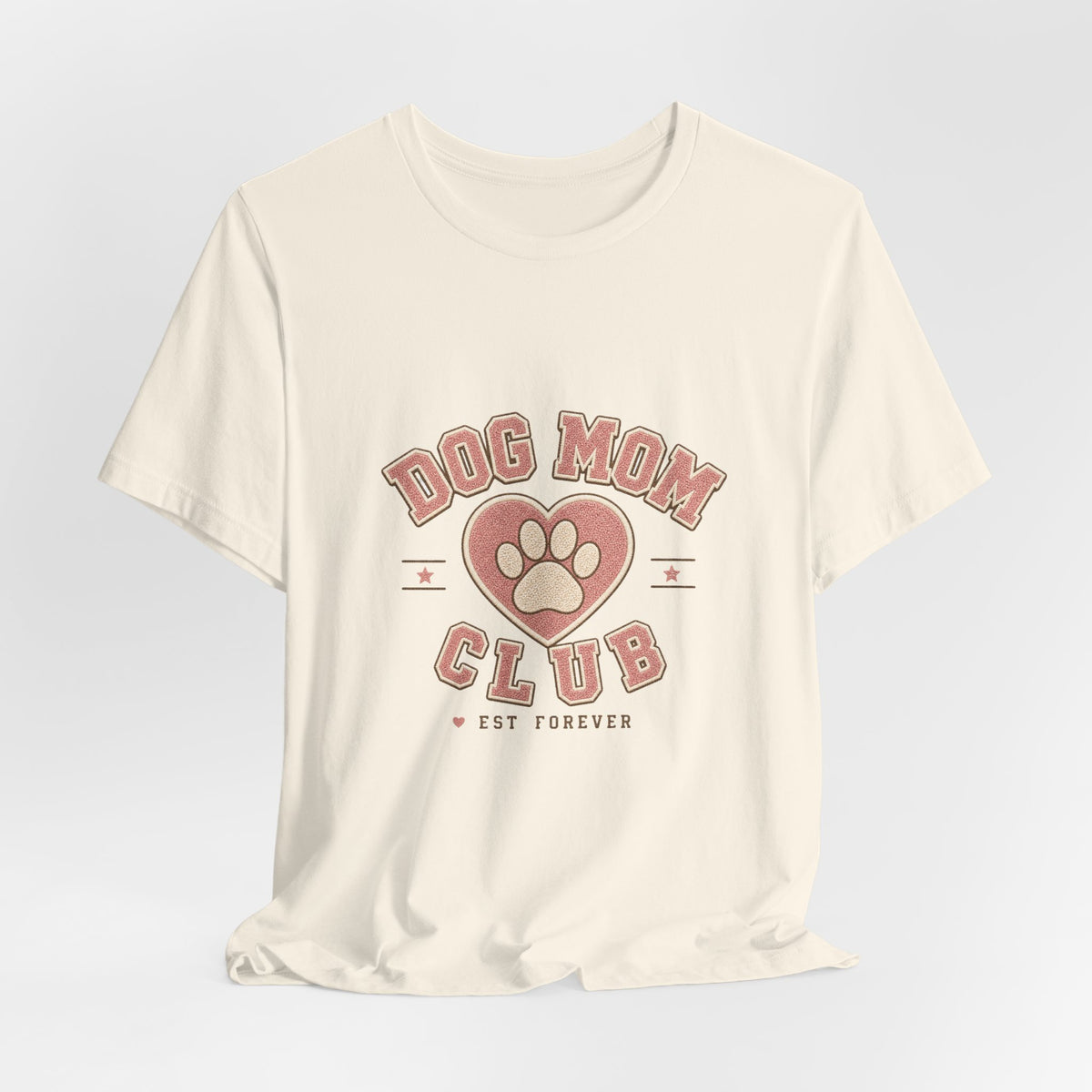 Dog Mom Club Shirt, Varsity Dog Mom T-Shirt, Paw Print Gift for Dog Lovers