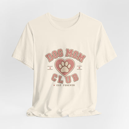 Dog Mom Club Shirt, Varsity Dog Mom T-Shirt, Paw Print Gift for Dog Lovers