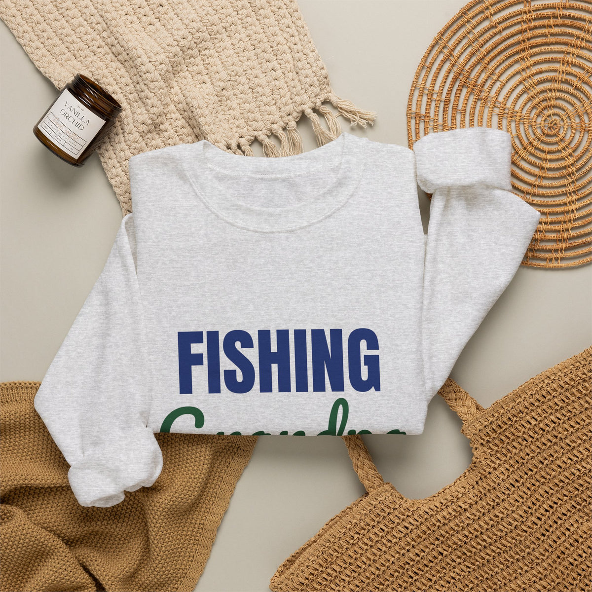 Fishing Grandpa Reel Cool Sweatshirt, Fishing Grandpa Crewneck