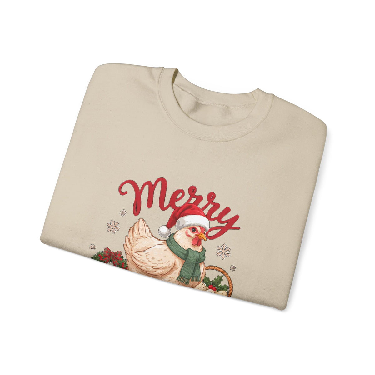 Merry Cluckmas Sweatshirt, Chicken Christmas Crewneck, Chicken Mom Gift