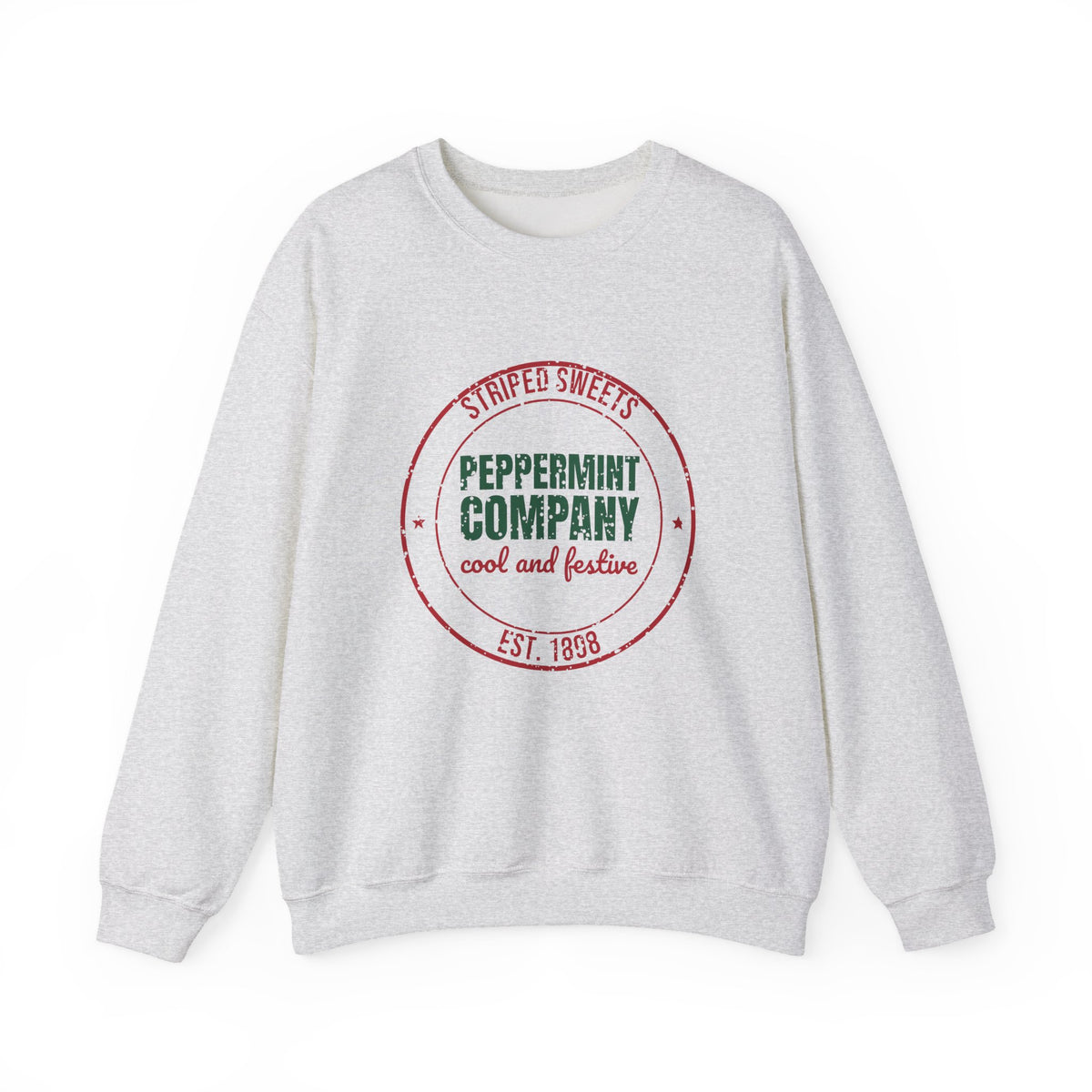Striped Sweets Peppermint Company Est. 1898 Sweatshirt, Vintage Christmas Crewneck Sweatshirt