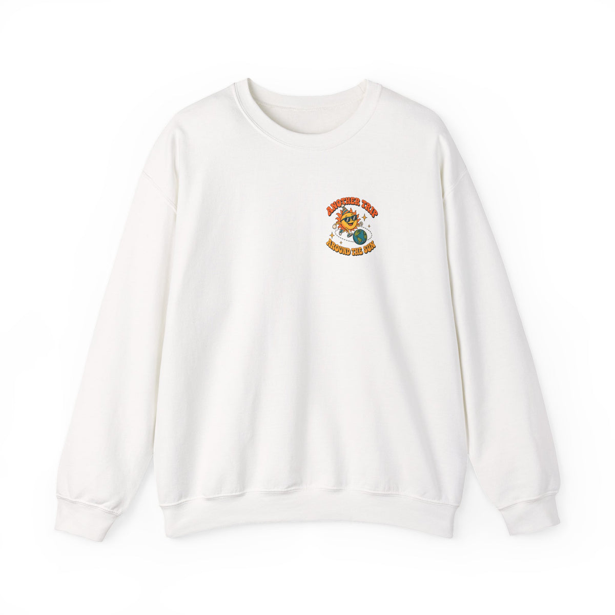 Another Trip Around the Sun Sweatshirt, Front and Back Retro Birthday Crewneck Sweatshirt
