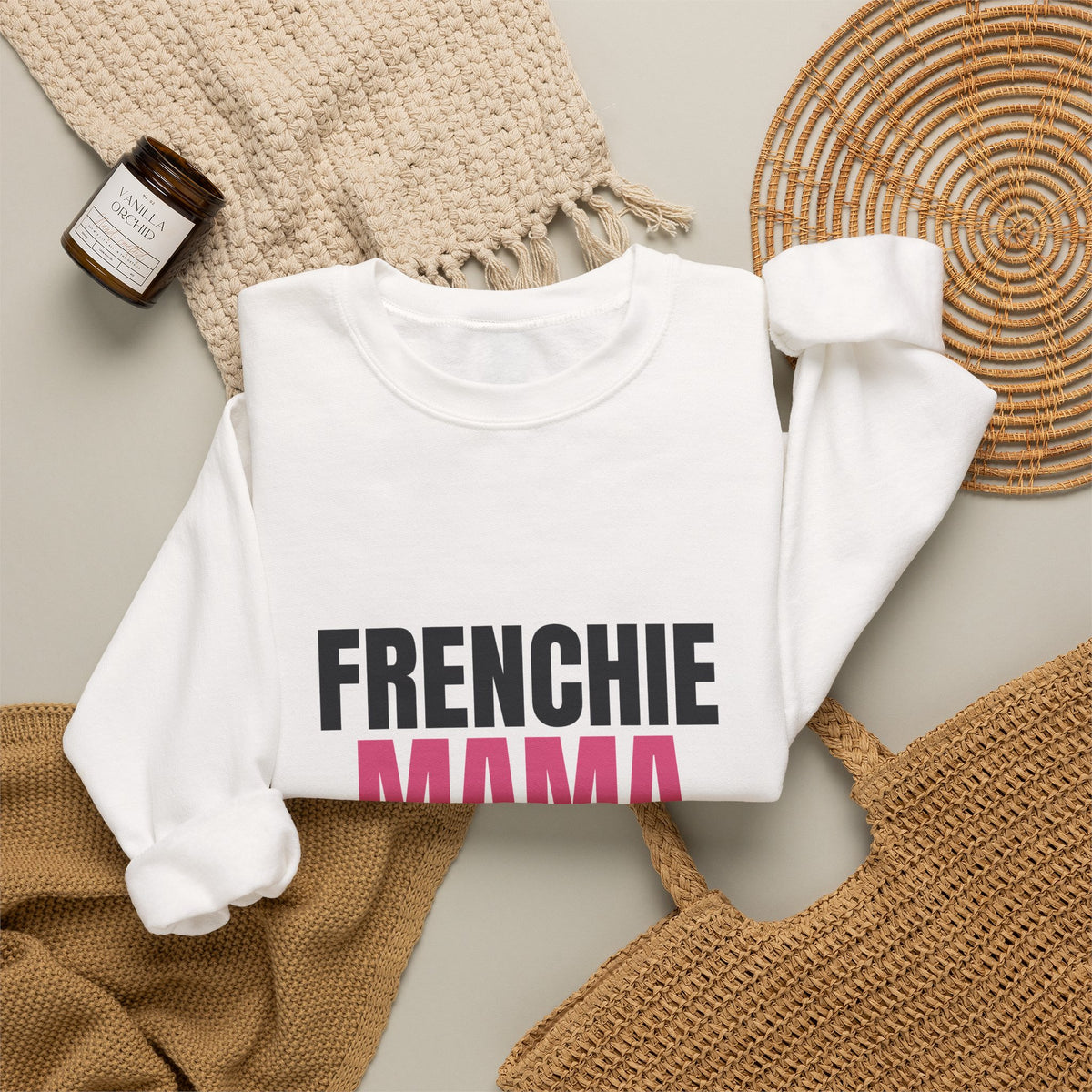 Frenchie Mama Snorts And Snuggles Sweatshirt, Frenchie Mama Crewneck Sweatshirt